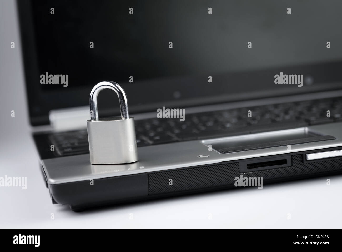 Laptop padlock symbol hi-res stock photography and images - Alamy