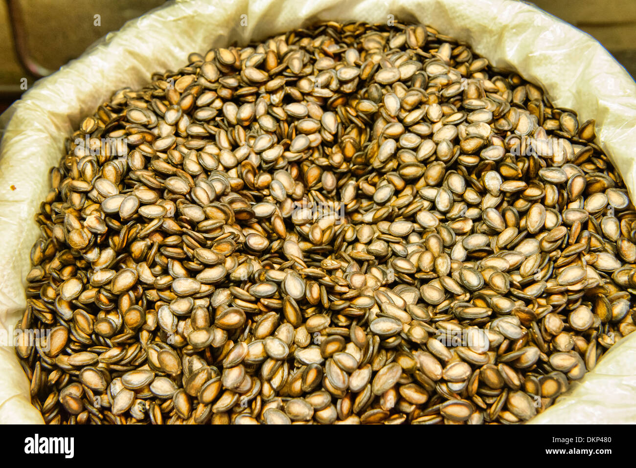 watermelon seeds for sale in Chinatown in Bangkok, Thailand Stock Photo