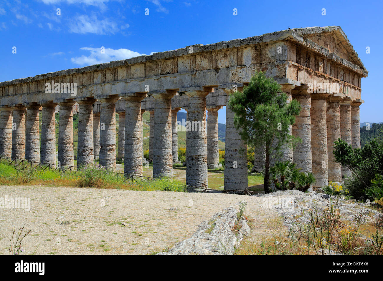 Doric temple, Segesta, Sicily, Italy Stock Photo