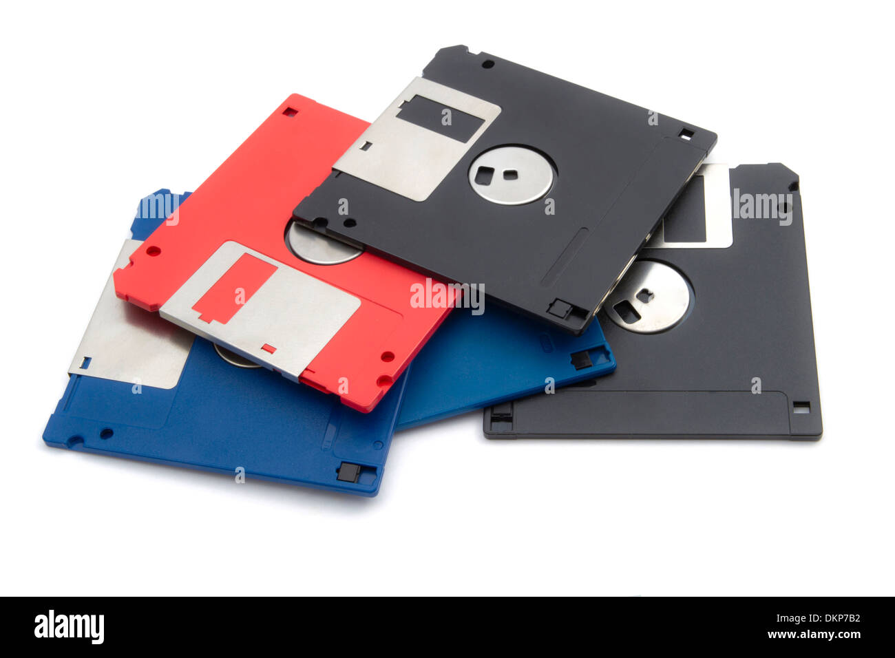 Floppy Disks on white background Stock Photo