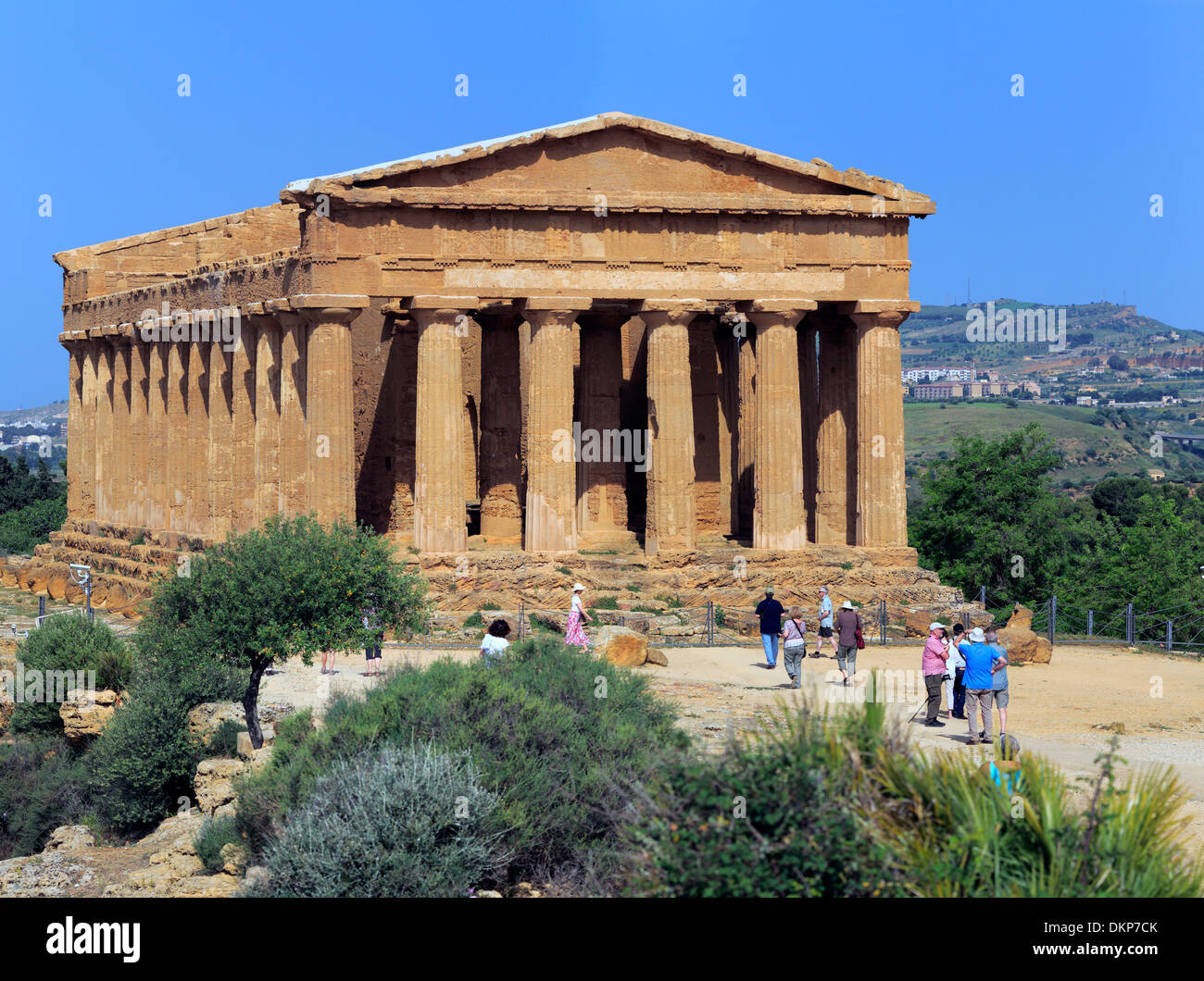 Temple of Concordia (430 BC), Valley of the Temples, Agrigento, Sicily, Italy Stock Photo