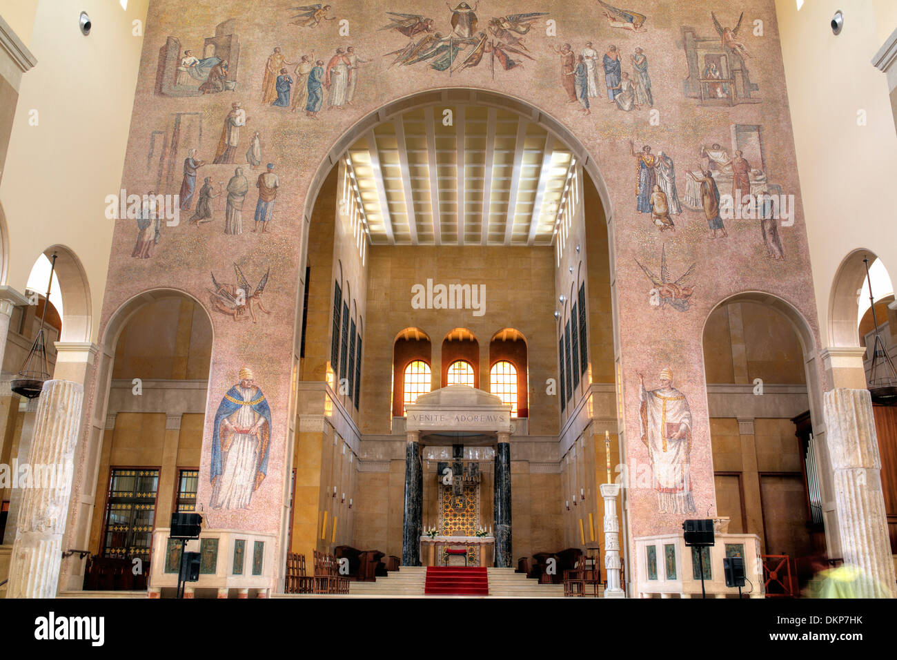 Interior of Cathedral of Santa Maria Assunta, Benevento, Campania, Italy Stock Photo