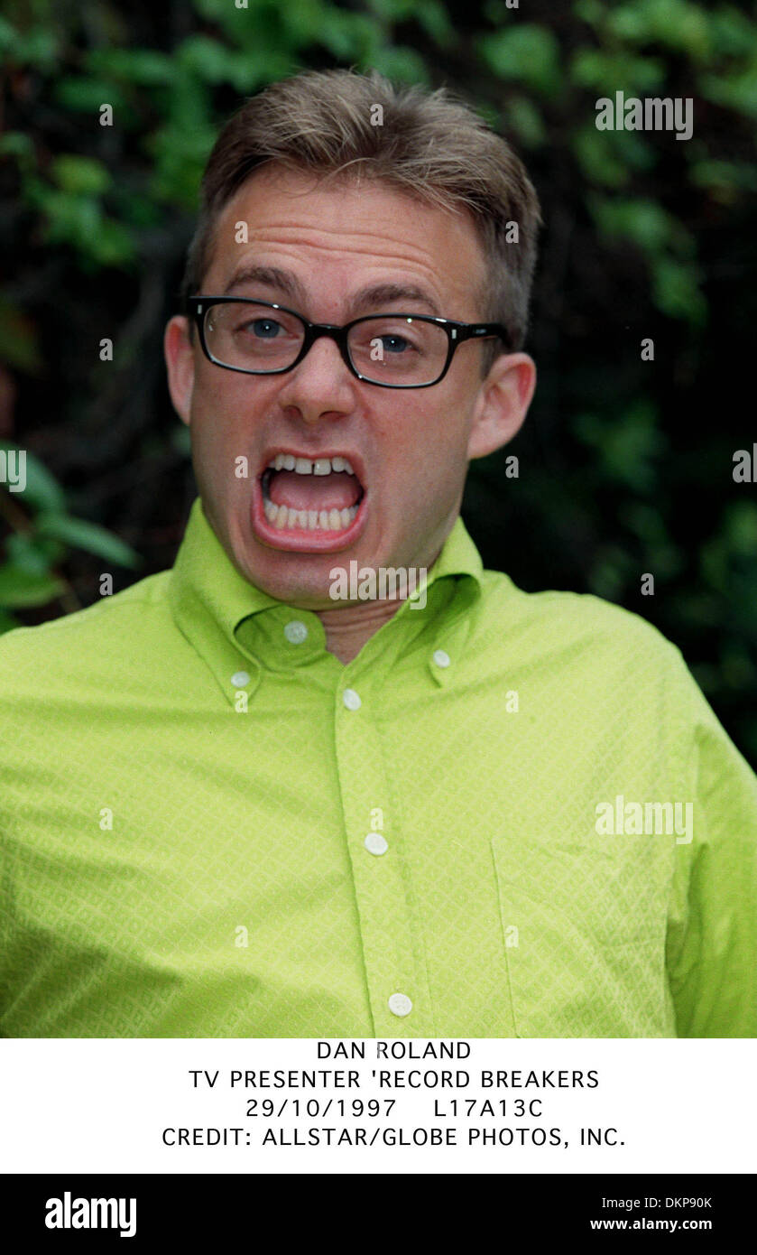 DAN ROLAND.TV PRESENTER 'RECORD BREAKERS.29/10/1997.L17A13C.CREDIT