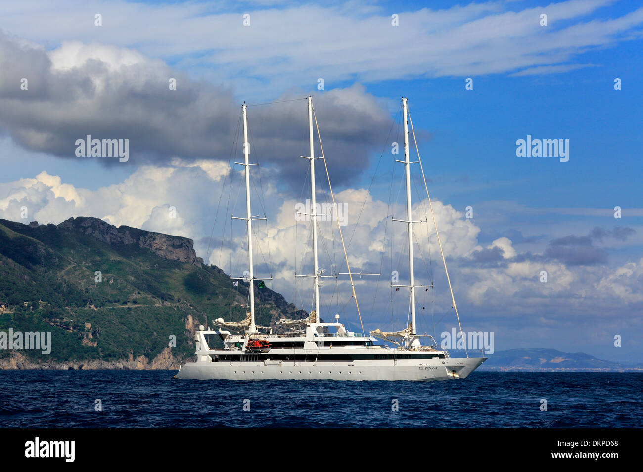 Sailing yacht, Amalfi Coast, Campania, Italy Stock Photo Alamy