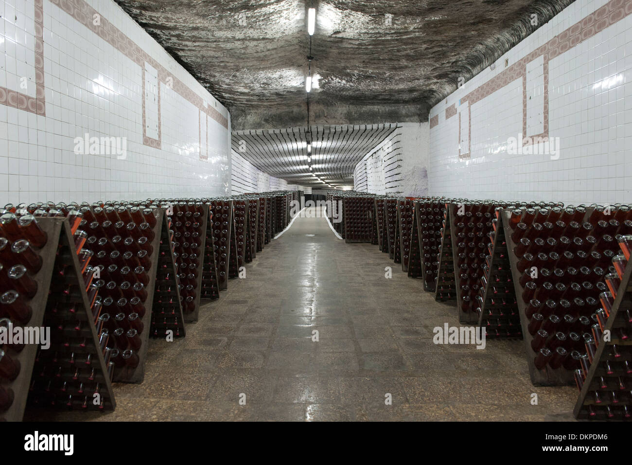 Interior of Cricova wine cellar near Chisinau, the capital of Moldova