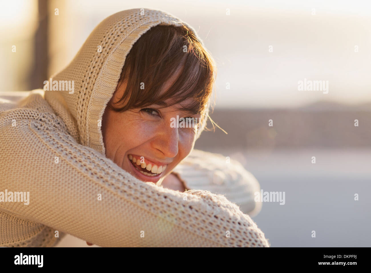 Woman laughing portrait jumper hi-res stock photography and images - Alamy