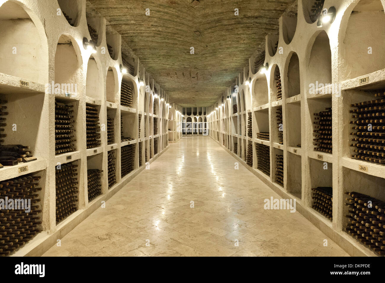 Interior of Cricova wine cellar near Chisinau, the capital of Moldova