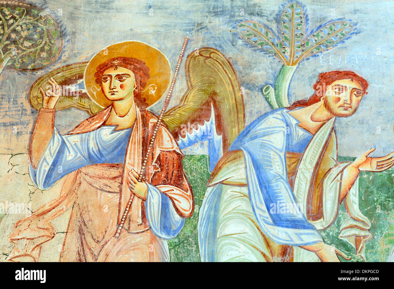 Mural painting, abbey church, Sant Angelo in Formis, Campania, Italy Stock Photo