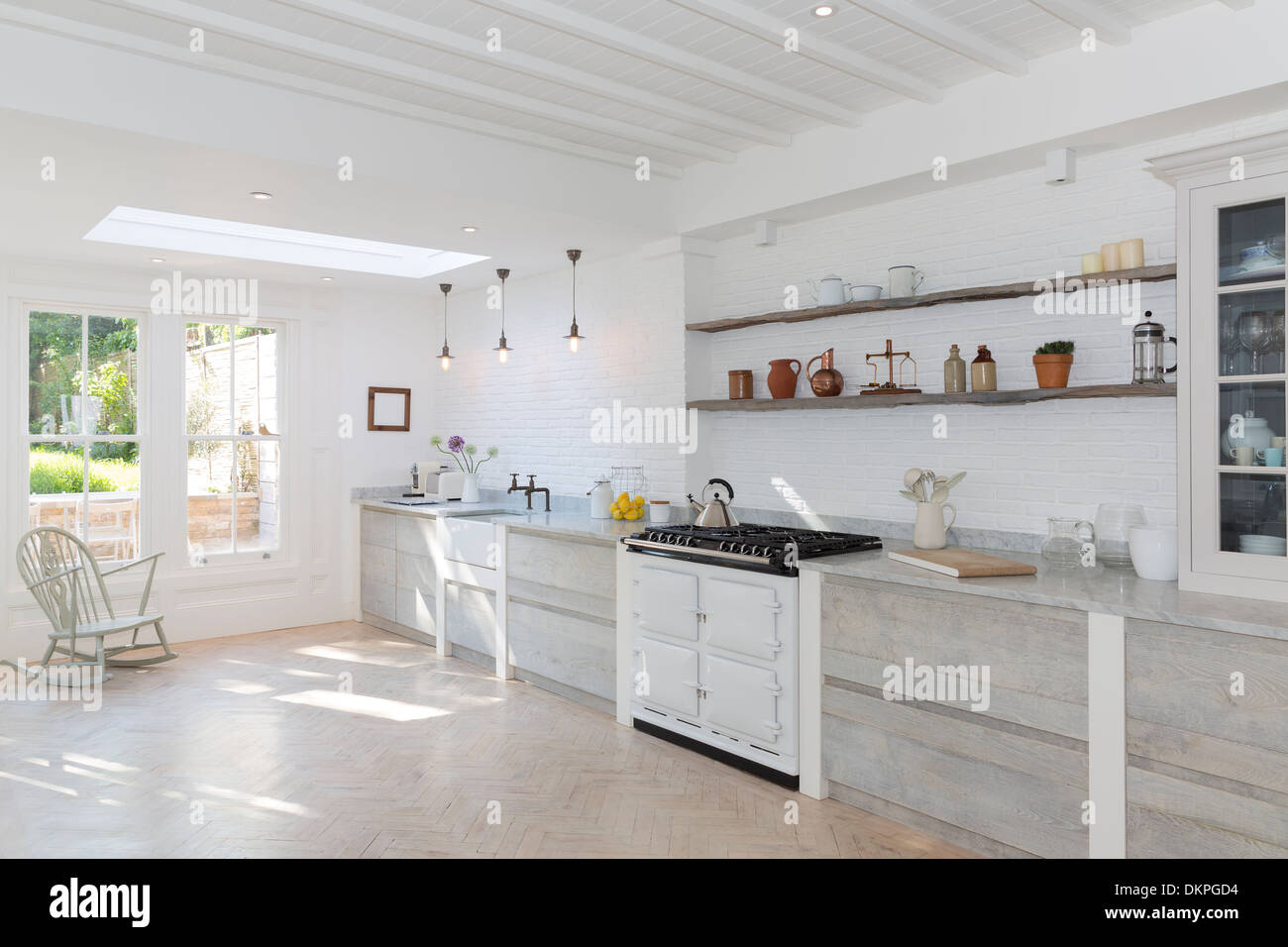 Luxury rustic kitchen Stock Photo - Alamy