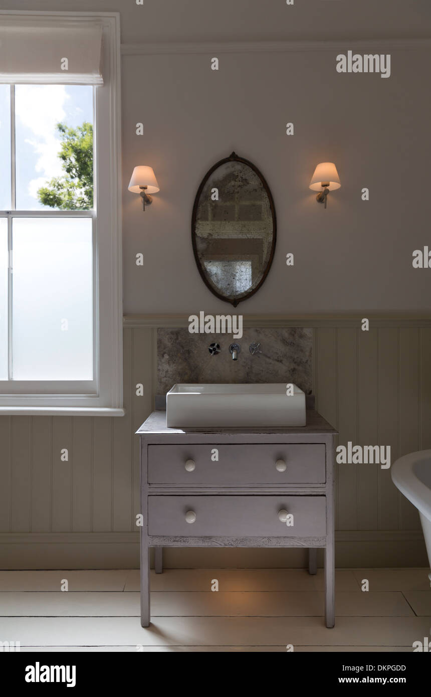 Sink in luxury bathroom Stock Photo Alamy