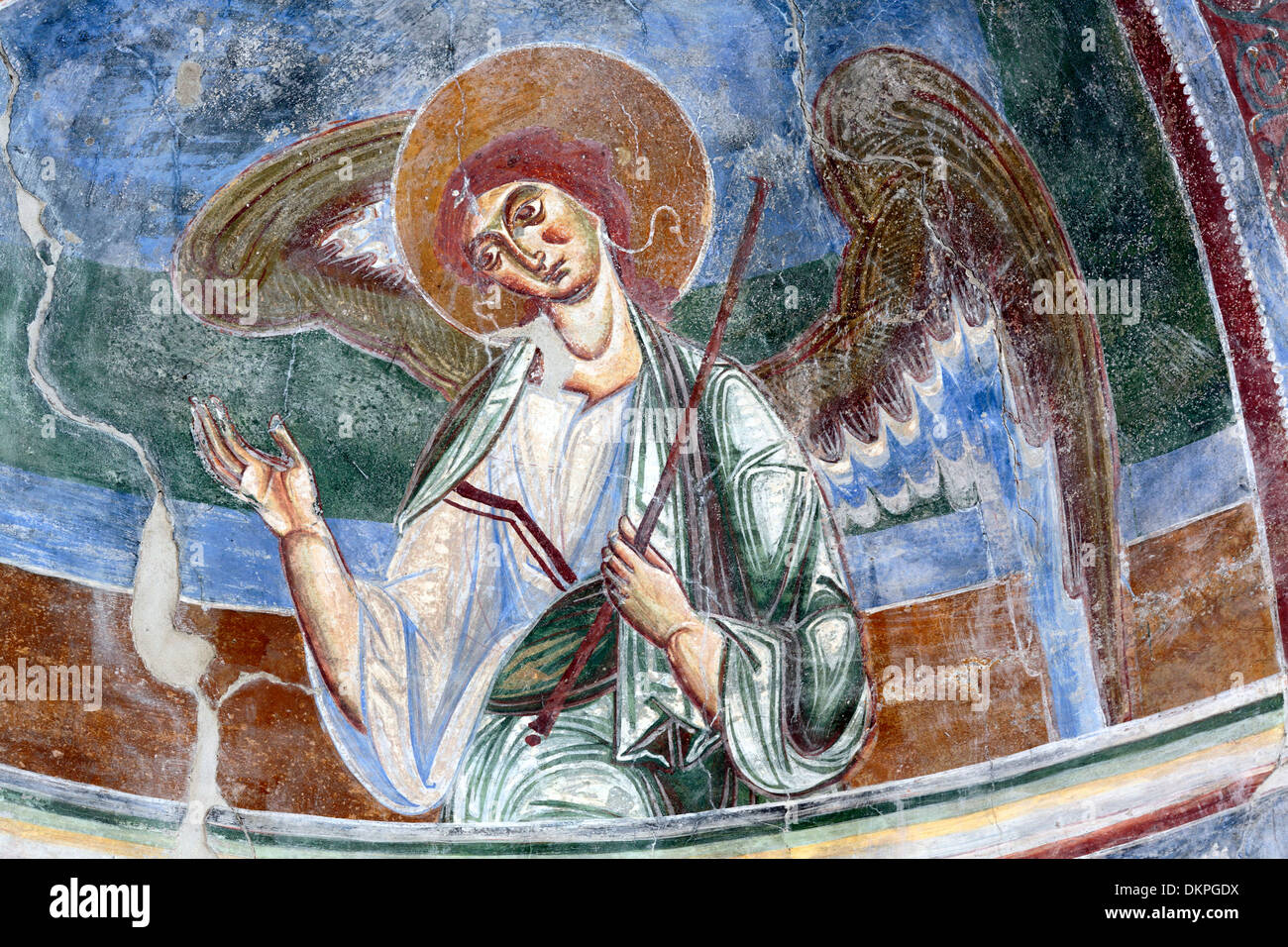 Mural painting, abbey church, Sant Angelo in Formis, Campania, Italy Stock Photo