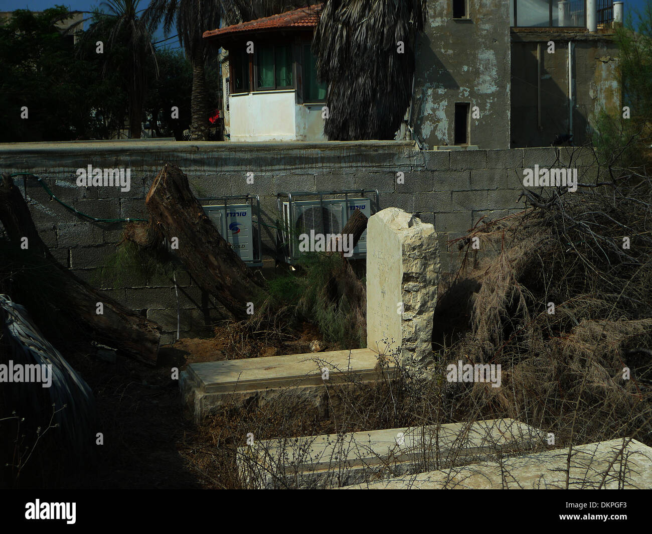 Cemetery and graveside of Bishop James A Pike ,Jaffa Israel Stock Photo