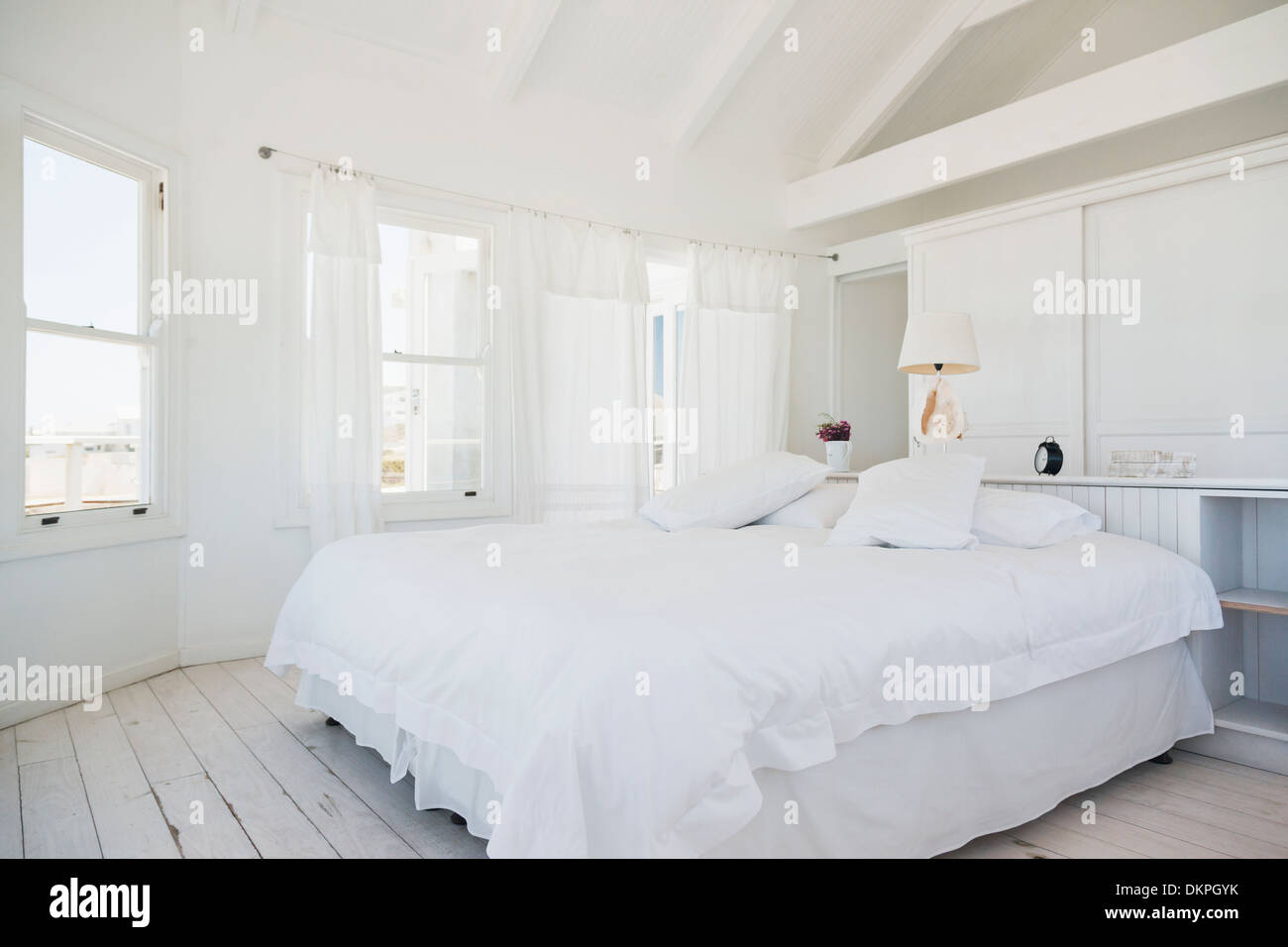 White bedroom Stock Photo