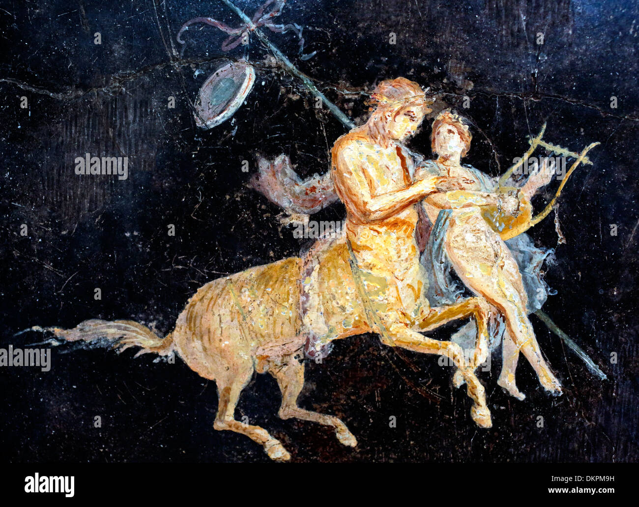 Centaurs, Roman fresco from Pompeii, National Archaeological Museum, Naples, Campania, Italy Stock Photo