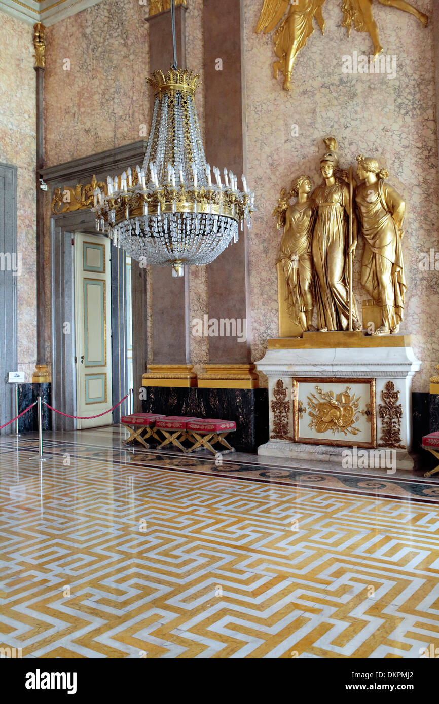 Room of Astraea, Royal Palace of Caserta, Campania, Italy Stock Photo