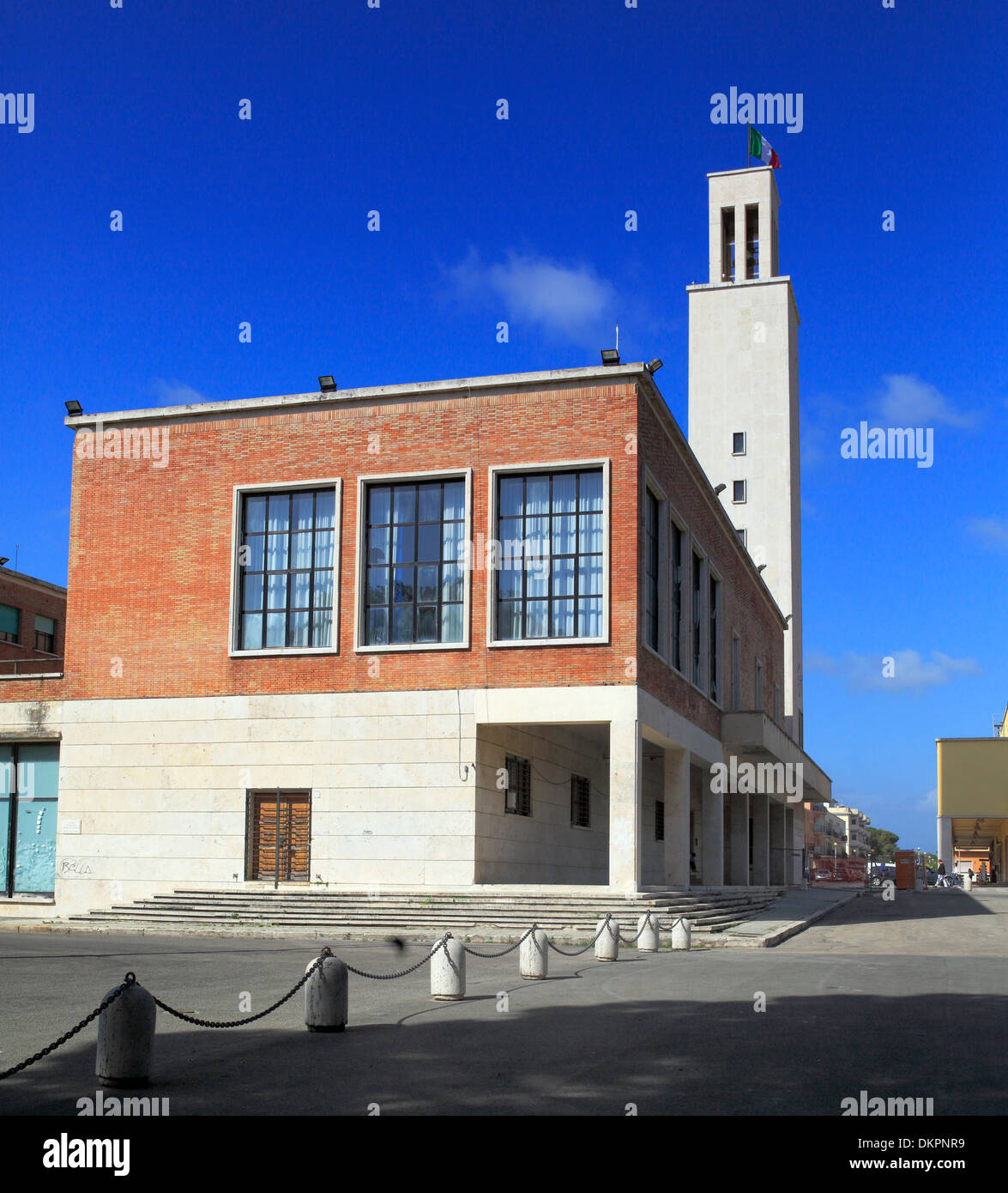 Town Hall, Sabaudia, Lazio, Italy Stock Photo