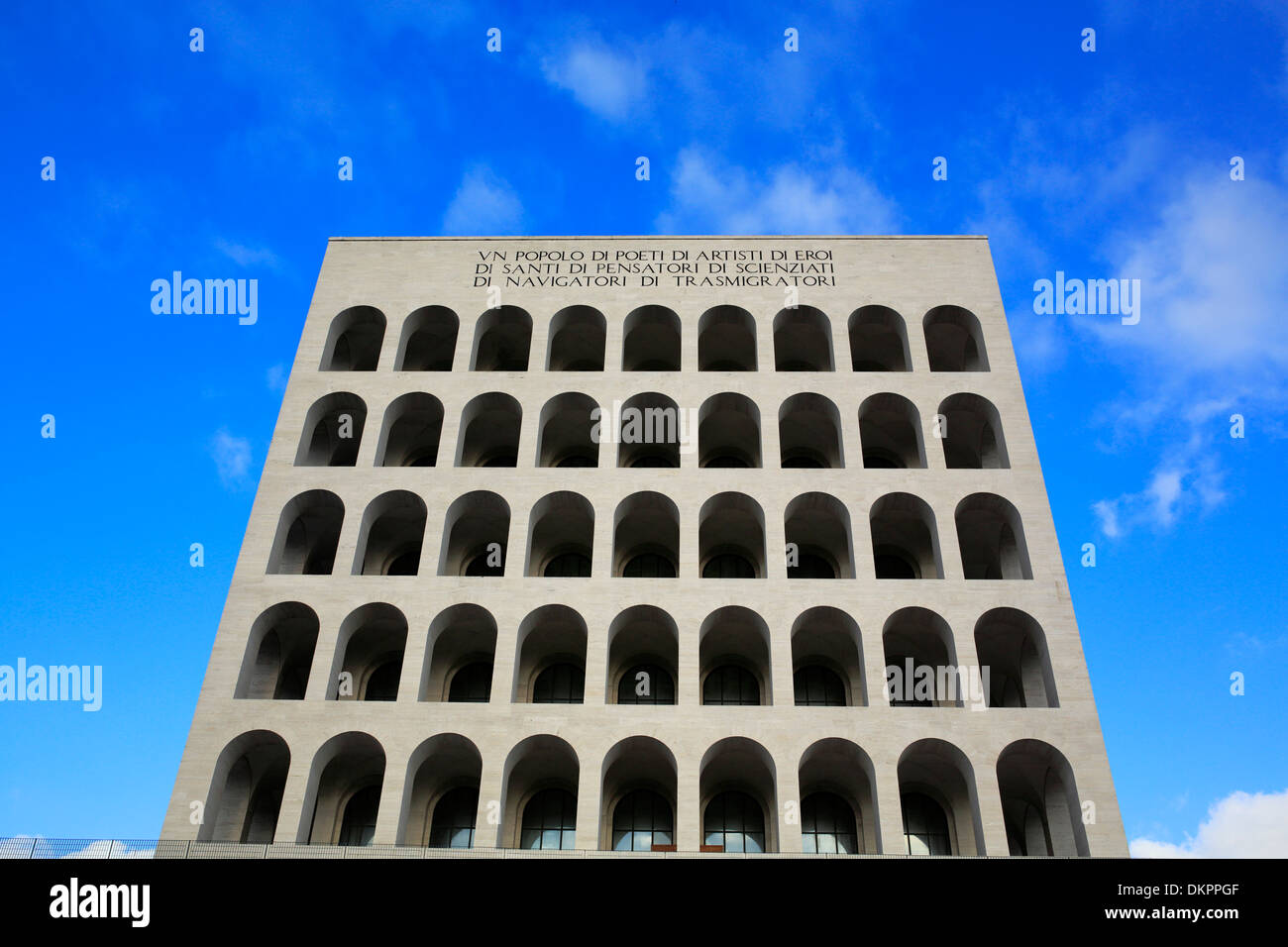 Palazzo della Civilta Italiana, (Colosseo Quadrato), EUR, Rome, Italy Stock Photo