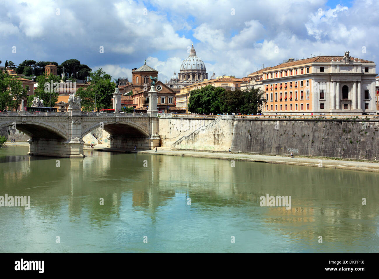Tiber river, Rome, Italy Stock Photo