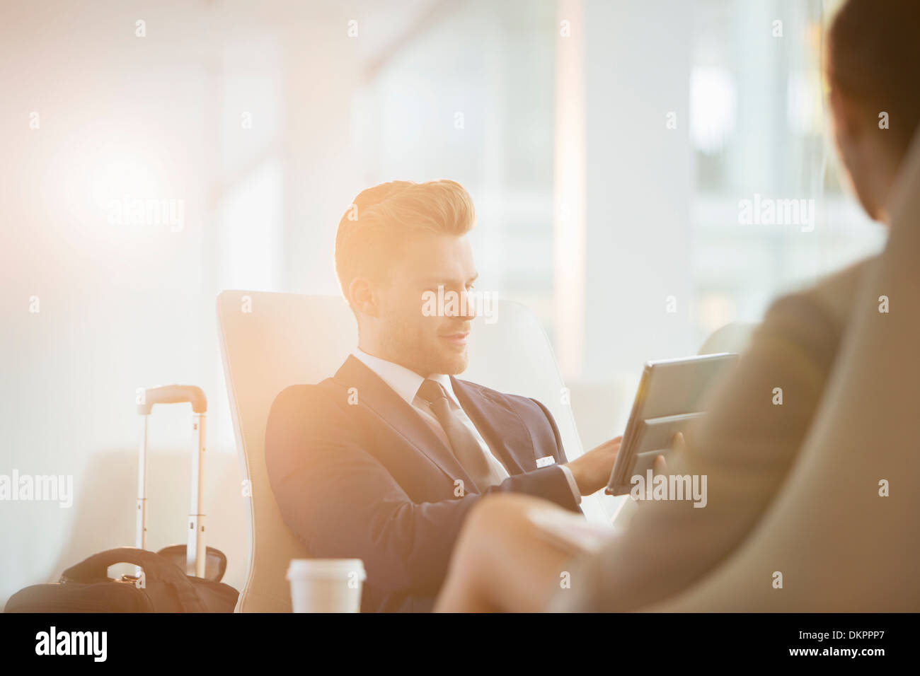 Airport reading book hi-res stock photography and images - Alamy