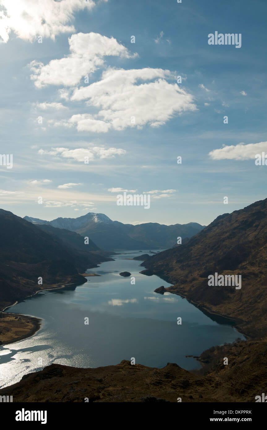 Ladhar Bheinn, the highest peak in Knoydart, over Loch Hourn, from near