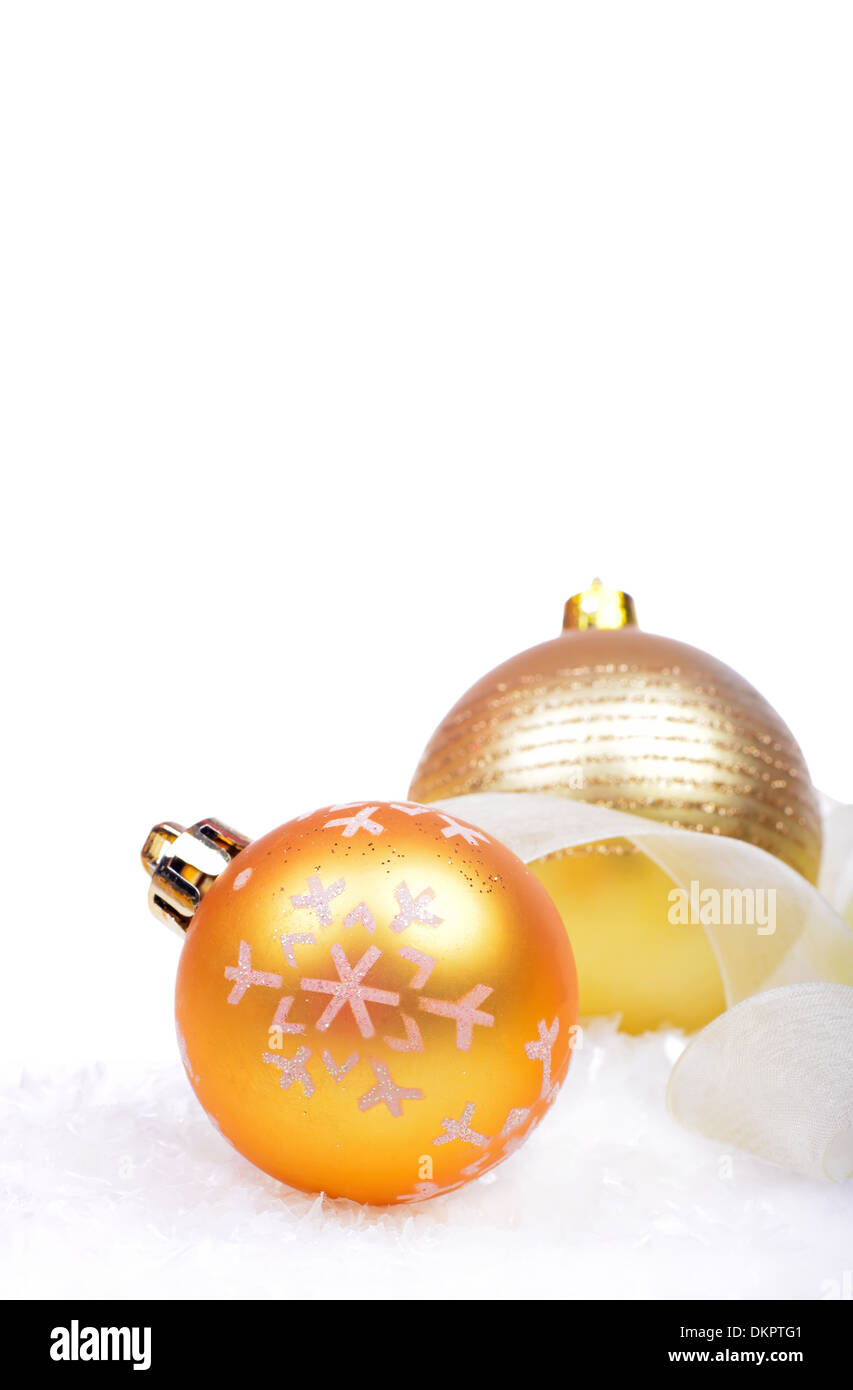 Christmas background with balls Stock Photo
