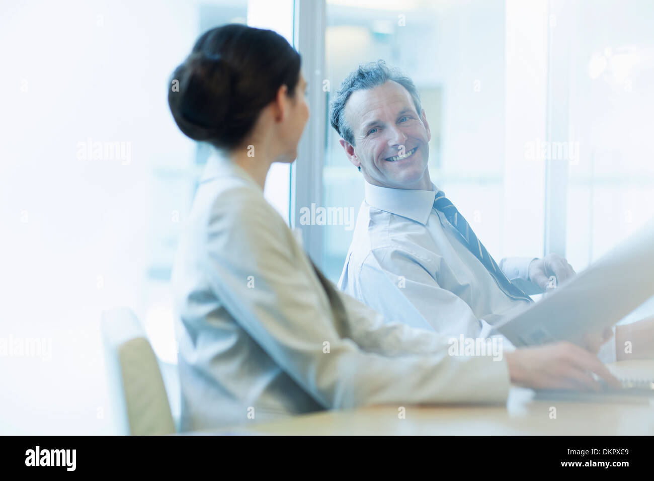 Business people talking in meeting Stock Photo