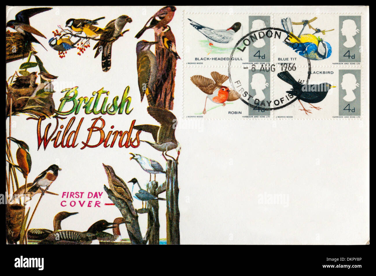 1966 First Day Cover celebrating British Wild Birds. Stock Photo