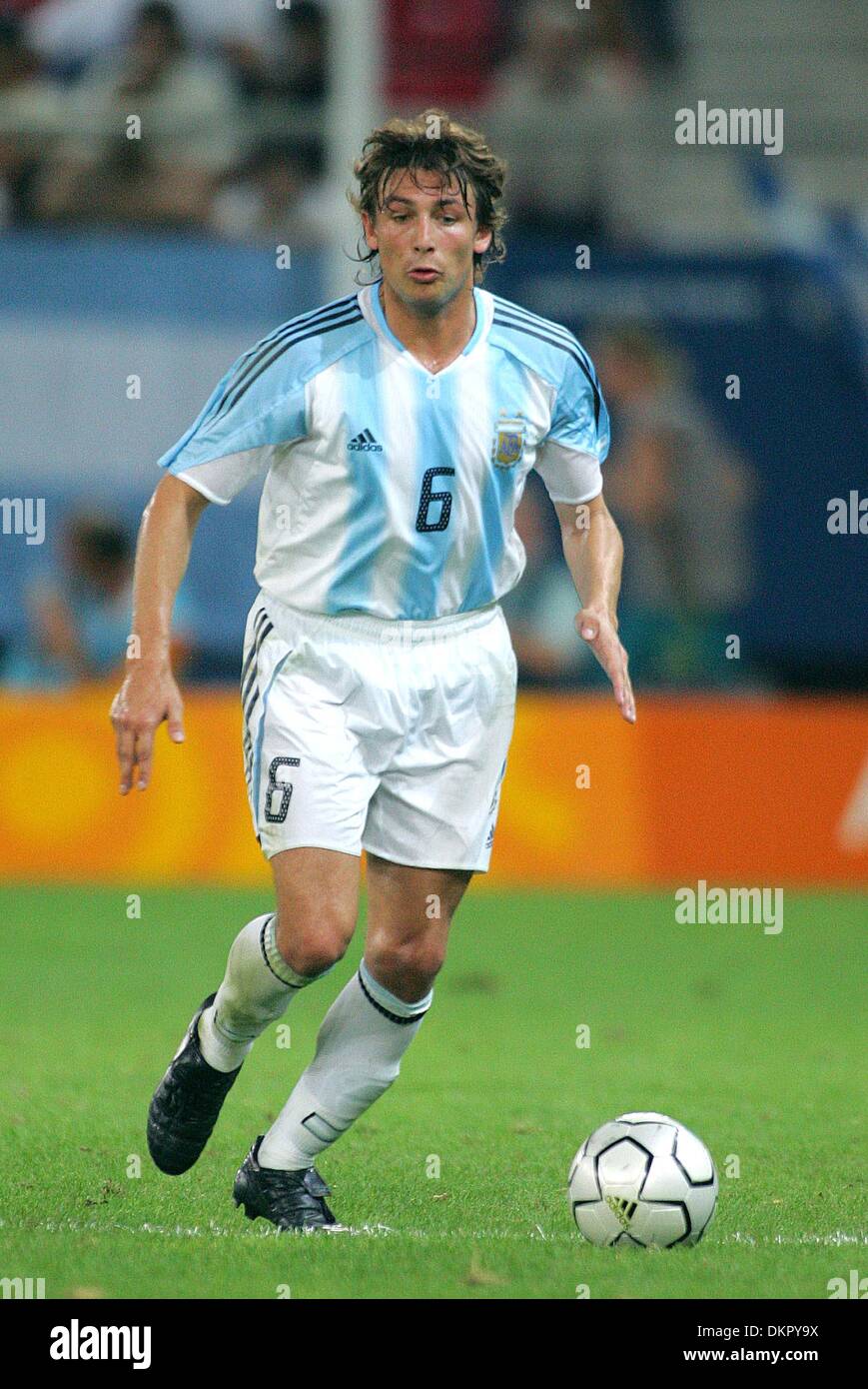 GABRIEL HEINZE.ARGENTINA & MANCHESTER UNITED.ARGENTINA V AUSTRALIA.ATHENS, GREECE.18/08/2004.DIG27332.K47872.WORLD CUP PREWIEW 2006 Stock Photo