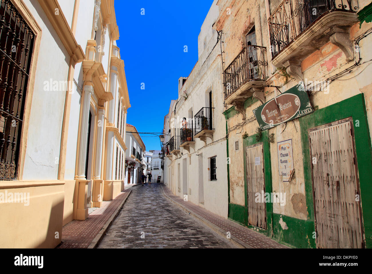 Street in old town, Pueblo bianco, Andalusia, Spain Stock Photo