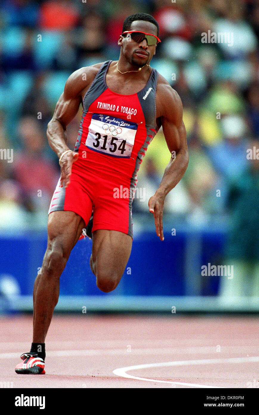 ATO BOLDON.200 METRES, SYDNEY OLYMPICS.Y, AUSTRALIA.OLYMPIC STADIUM, SYDNEY, SYDNE.22/09/2000.H30A20 Stock Photo