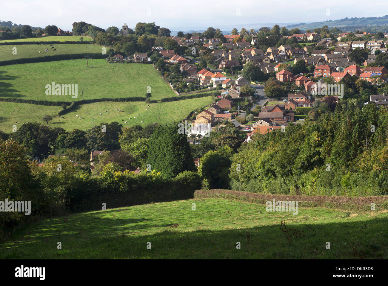 View across the village of Sleights near Whitby in North Yorkshire
