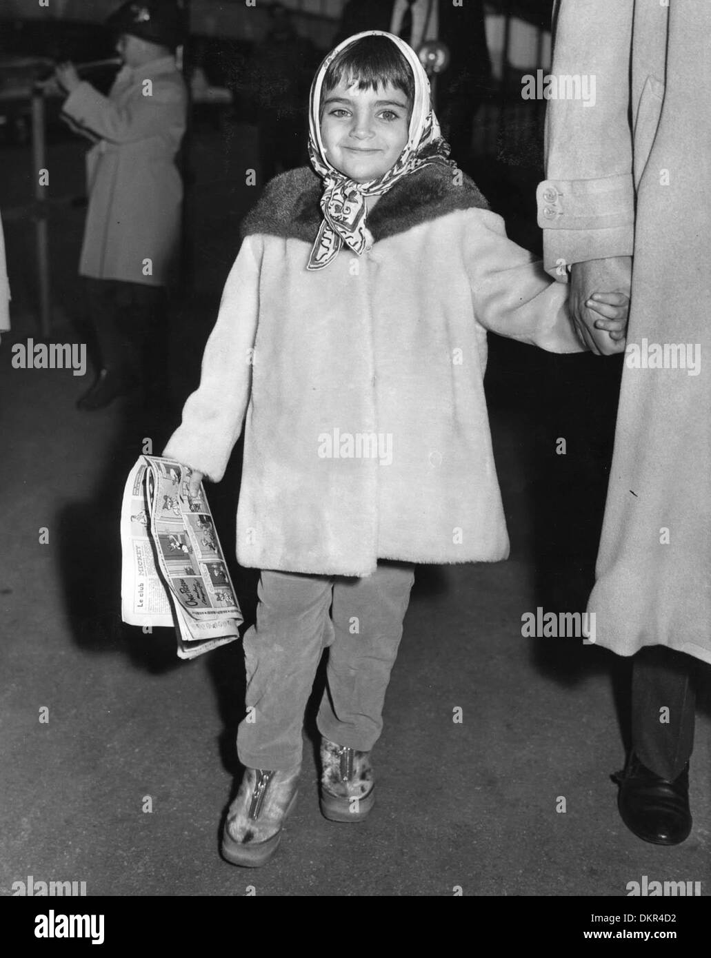 Dec. 17, 1962 - London, England, U.K. - LIZA TODD, daughter of Academy Award winning actress Elizabeth 'Liz' Taylor, arrived in London to spend the Christmas holiday with her mother. (Credit Image: © KEYSTONE Pictures USA) Stock Photo