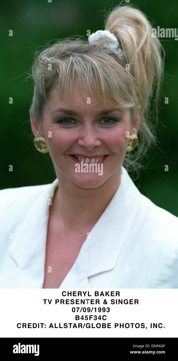 CHERYL BAKER.TV PRESENTER & SINGER.07/09/1993.B45F34C Stock Photo Alamy
