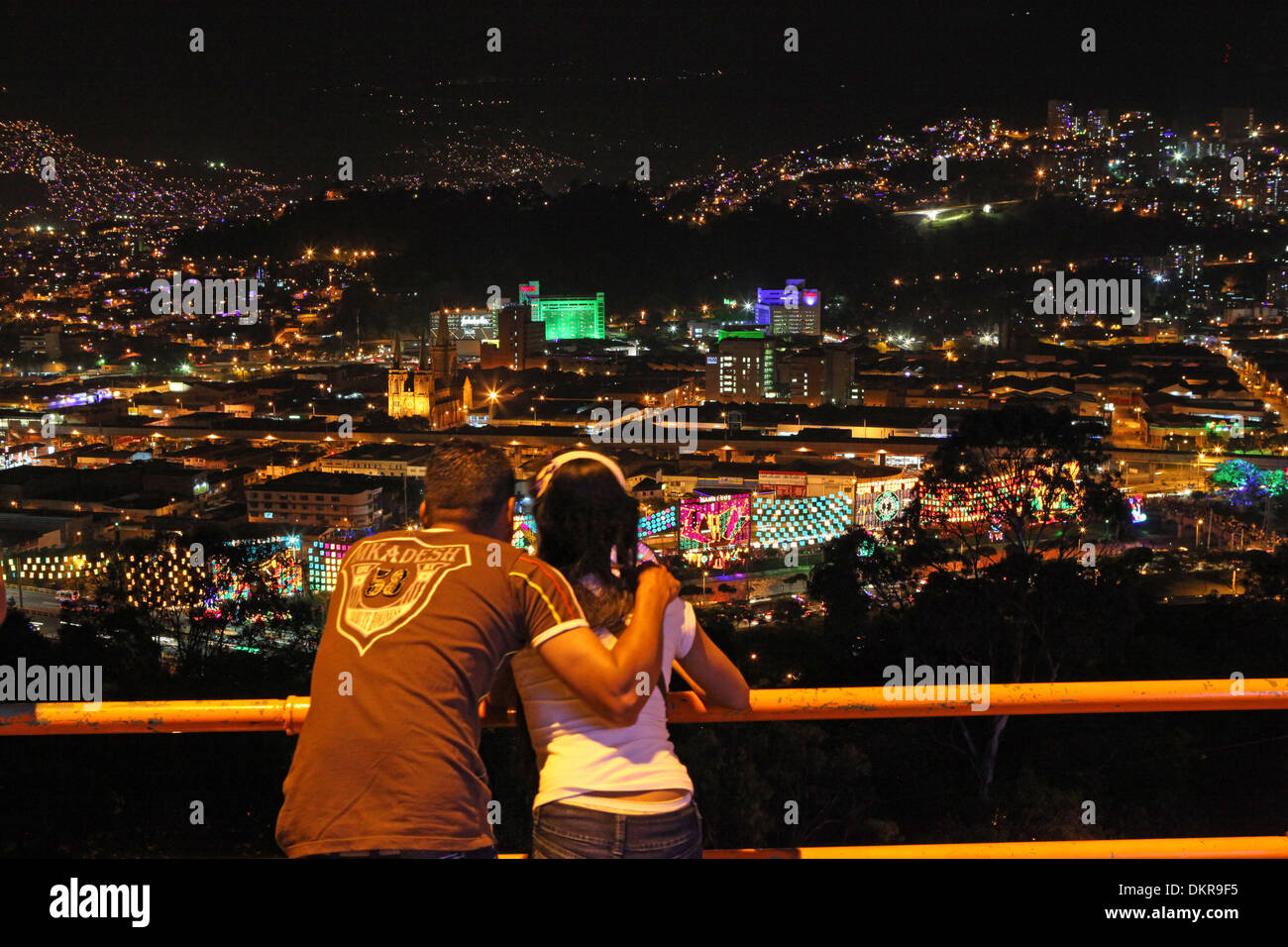 Colombia South America Medellin night night shot couple look hills Stock Photo 63821945 Alamy