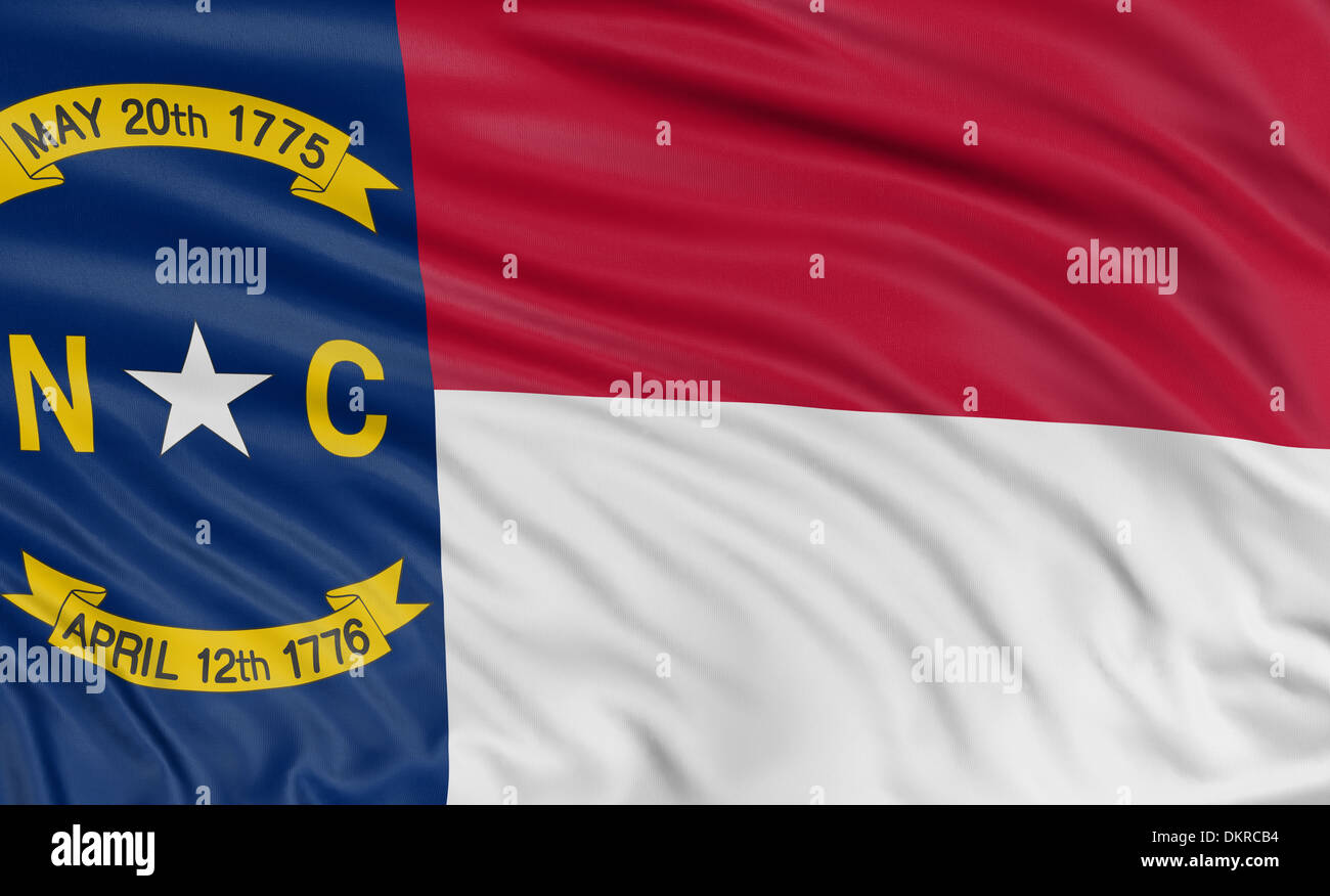 3D North Carolina Flag Stock Photo - Alamy