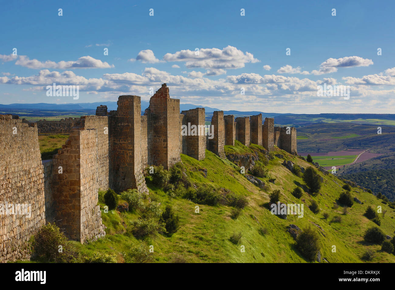 Castilla Castile Gormaz afternoon architecture castle fortress history Islam moors soria Spain Europe touristic travel Stock Photo