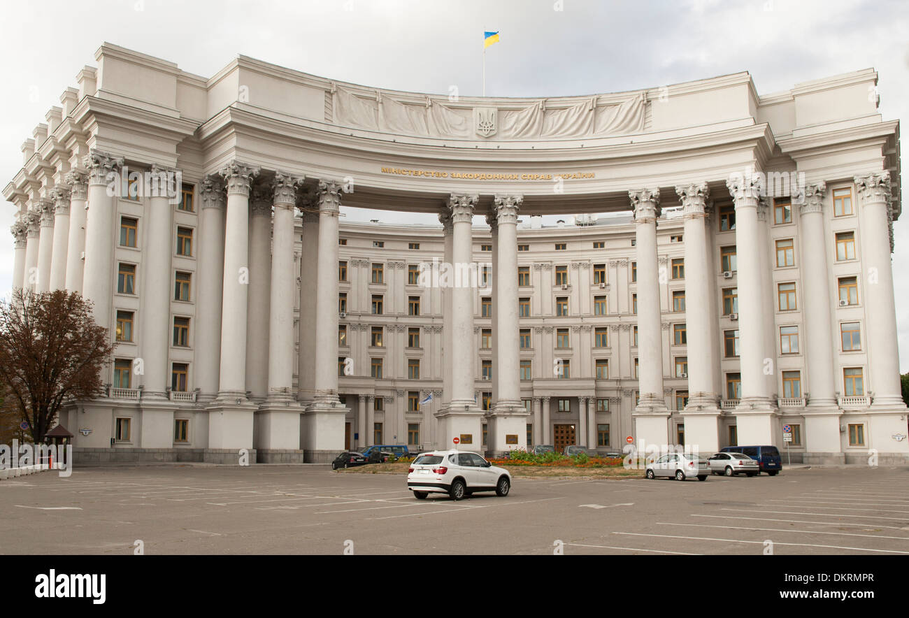 Ministry of Foreign Affairs building near Mykhailiv Square in Kiev, the capital of Ukraine. Stock Photo