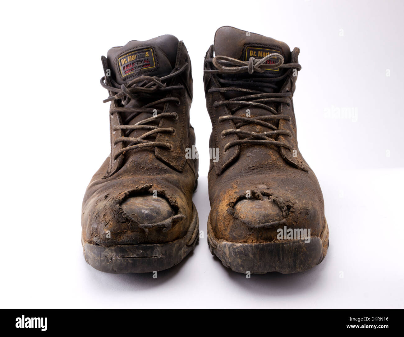 Old Working Steel Toecap Boots Stock Photo Alamy