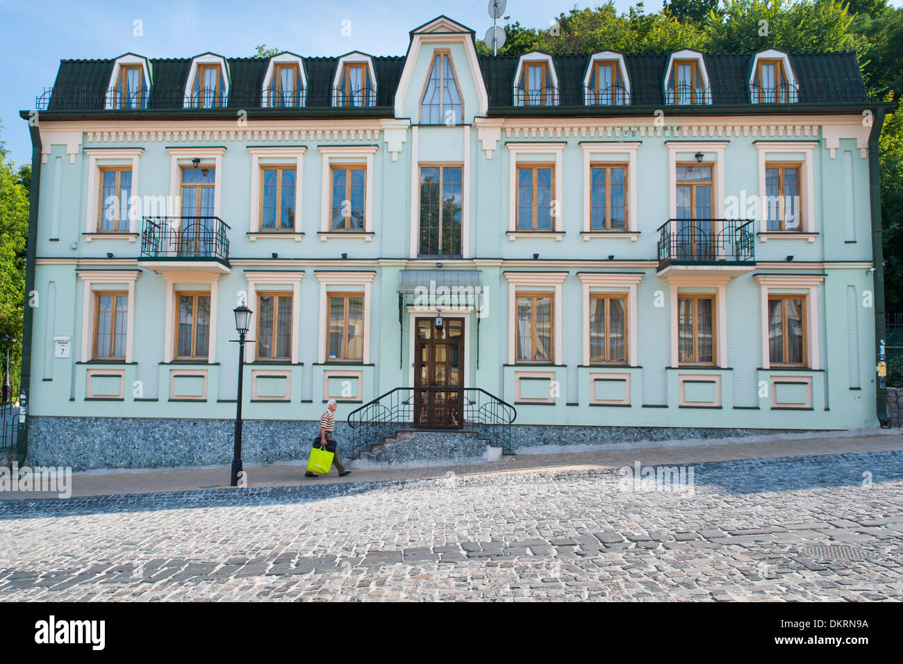 Building on Andriyivskyy Descent, a famous road in Kiev, the capital of the Ukraine. Stock Photo