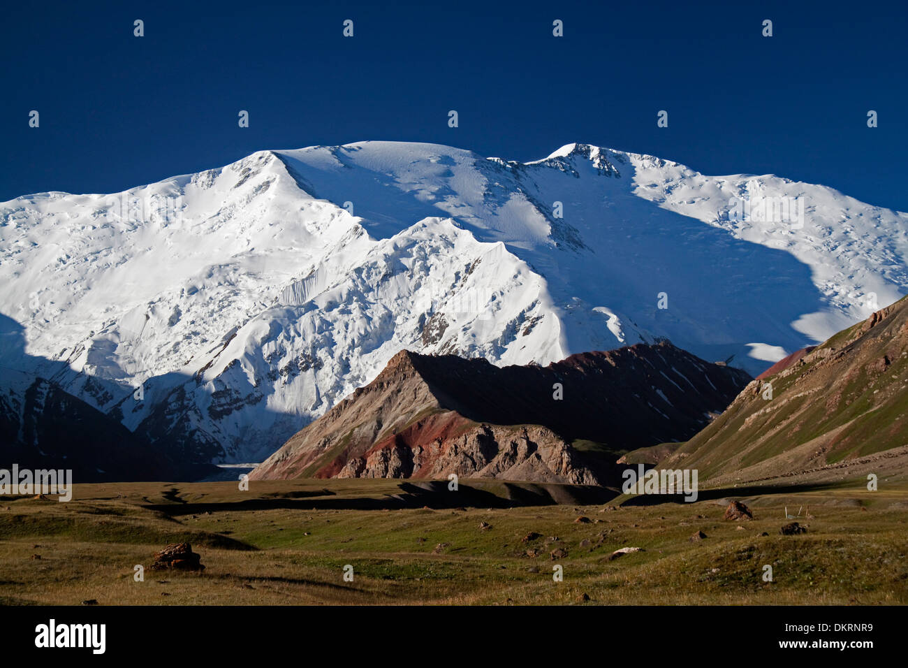 Lenin Peak, Trans-Alay Range, Pamir Mountains, Tajikistan and Kyrgyzstan, Central Asia Stock Photo