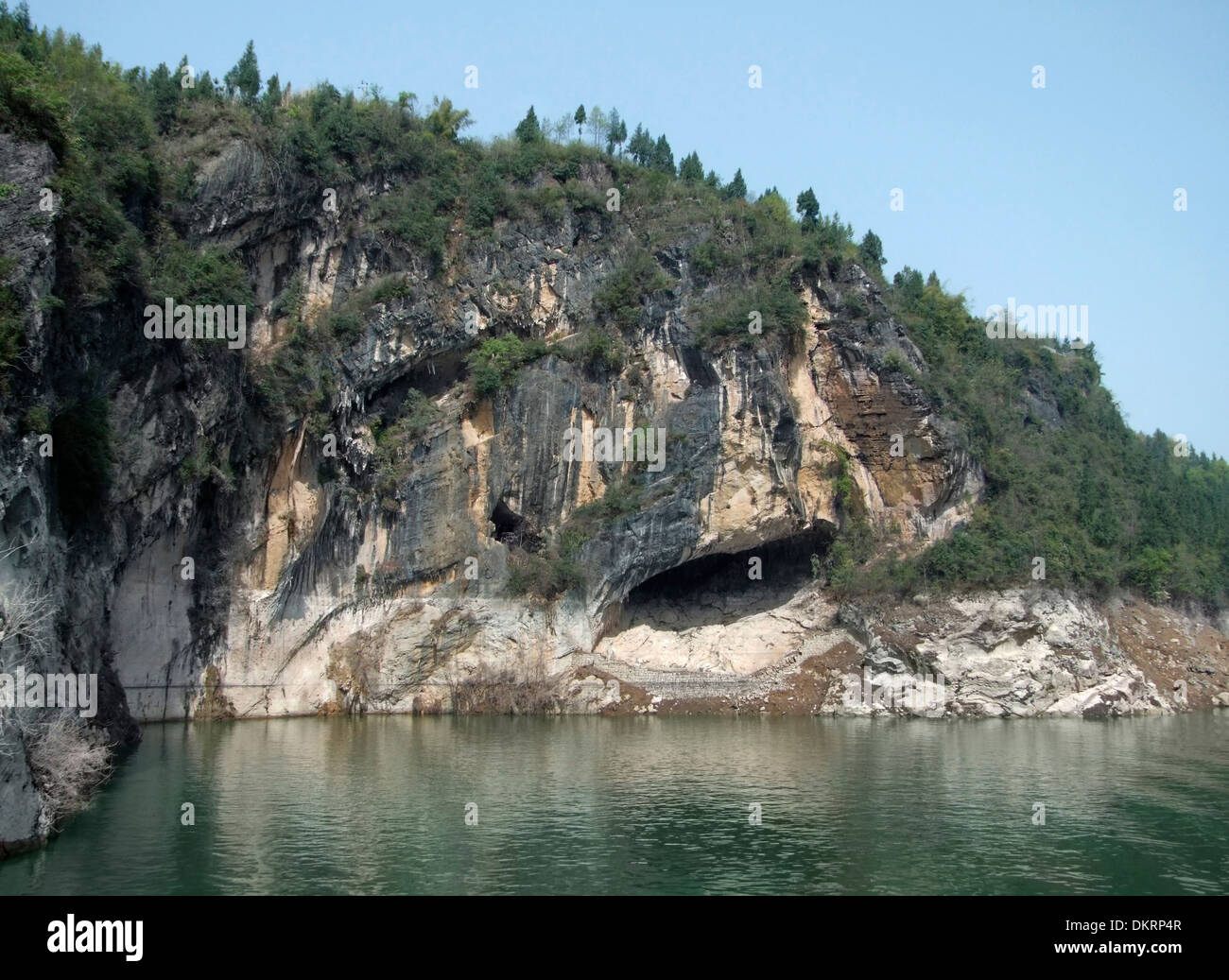 natural scenery around River Shennong Xi in China Stock Photo