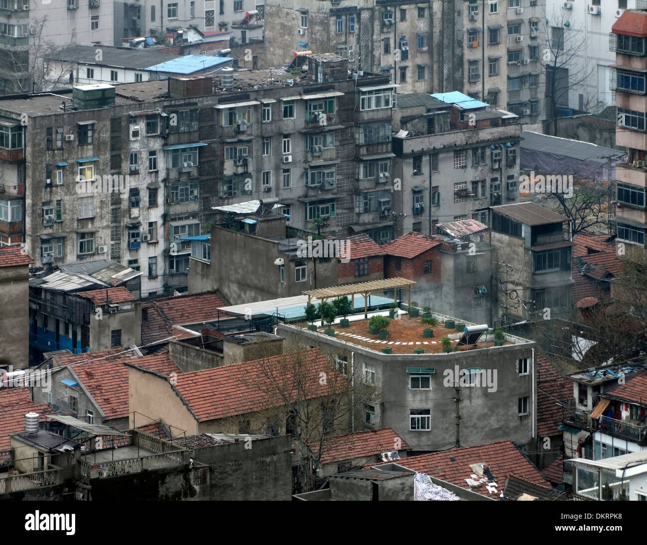 urban detail of Wuhan, a big city in China Stock Photo