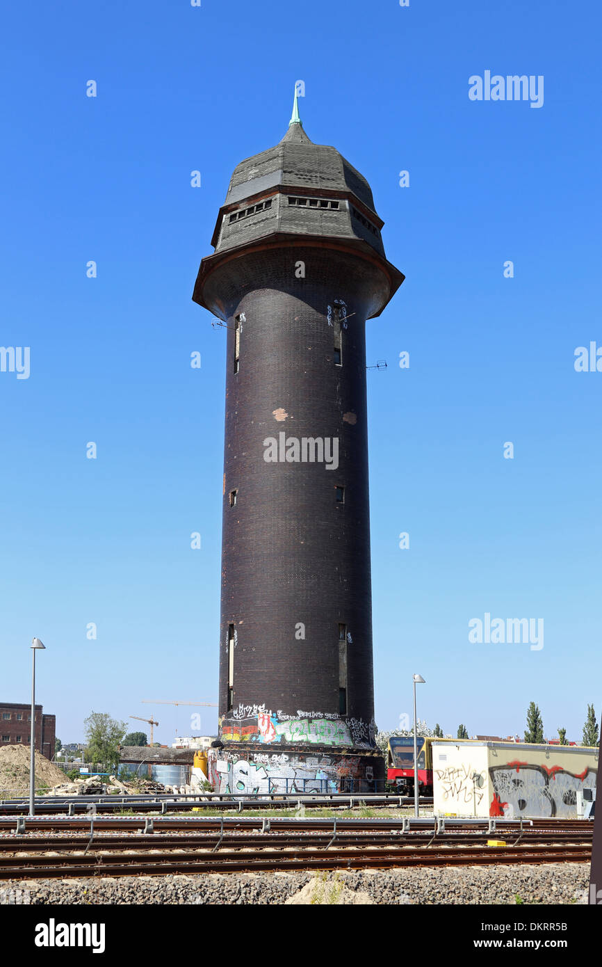 Berlin Ostkreuz Station Wasserturm water tower Stock Photo