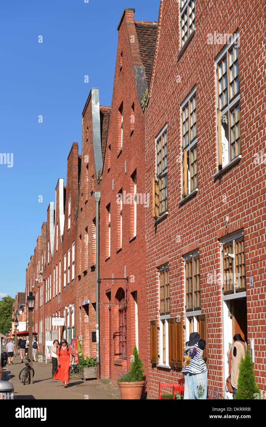 Historische Haeuser, Mittelstrasse, Hollaendisches Viertel, Potsdam, Brandenburg, Deutschland / Holländisches, Häuser Stock Photo