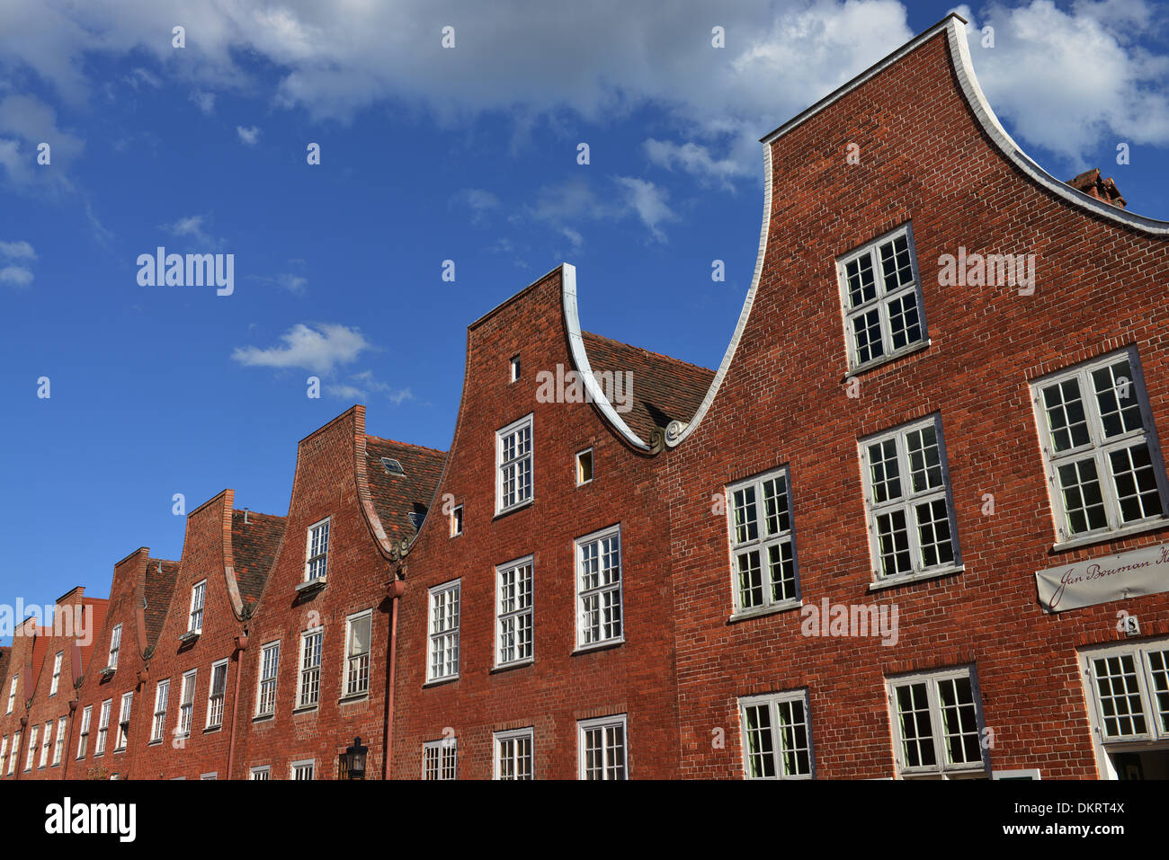 Historische Haeuser, Mittelstrasse, Hollaendisches Viertel, Potsdam, Brandenburg, Deutschland / Holländisches, Häuser Stock Photo