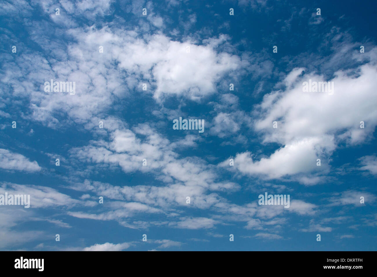 Germany, Europe, sky, blue sky, clouds, fleecy clouds, cumulus clouds, Cumulus, cloud formation, blue, white, weather, Stock Photo