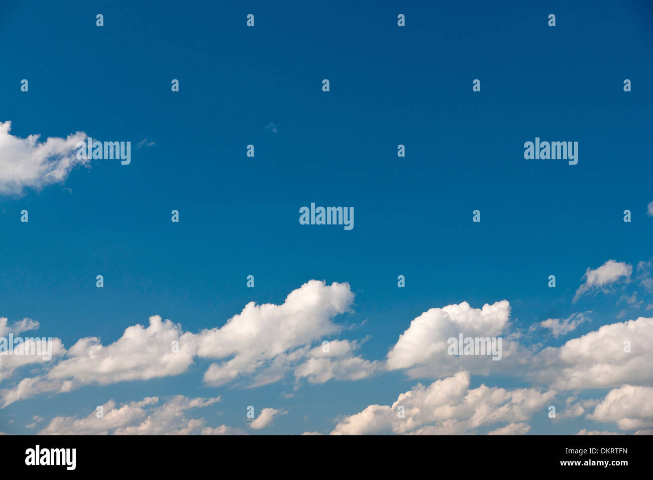 Germany, Europe, sky, blue sky, clouds, fleecy clouds, cumulus clouds, Cumulus, cloud formation, blue, white, weather, Stock Photo