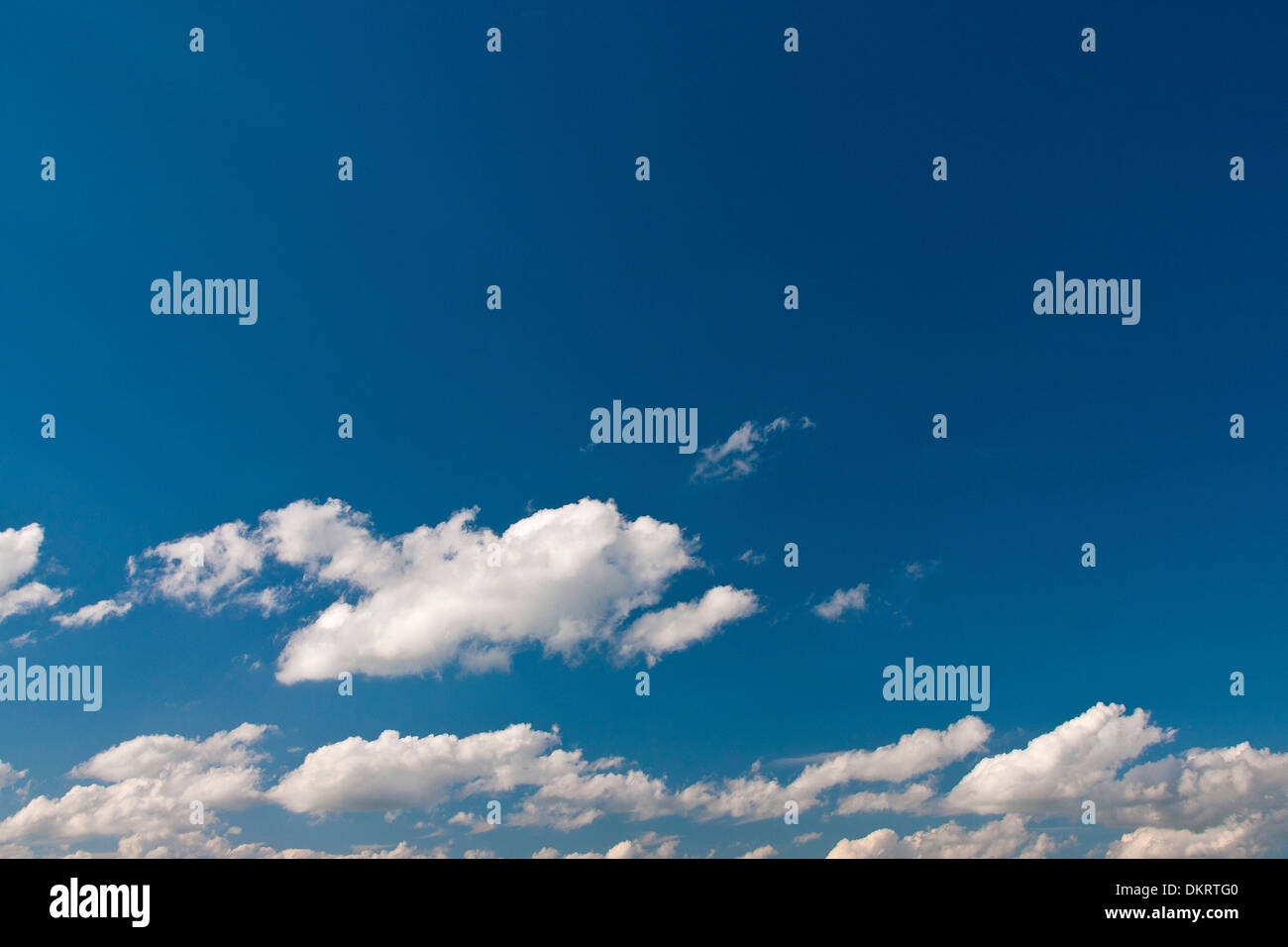 Germany, Europe, sky, blue sky, clouds, fleecy clouds, cumulus clouds, Cumulus, cloud formation, blue, white, weather, Stock Photo