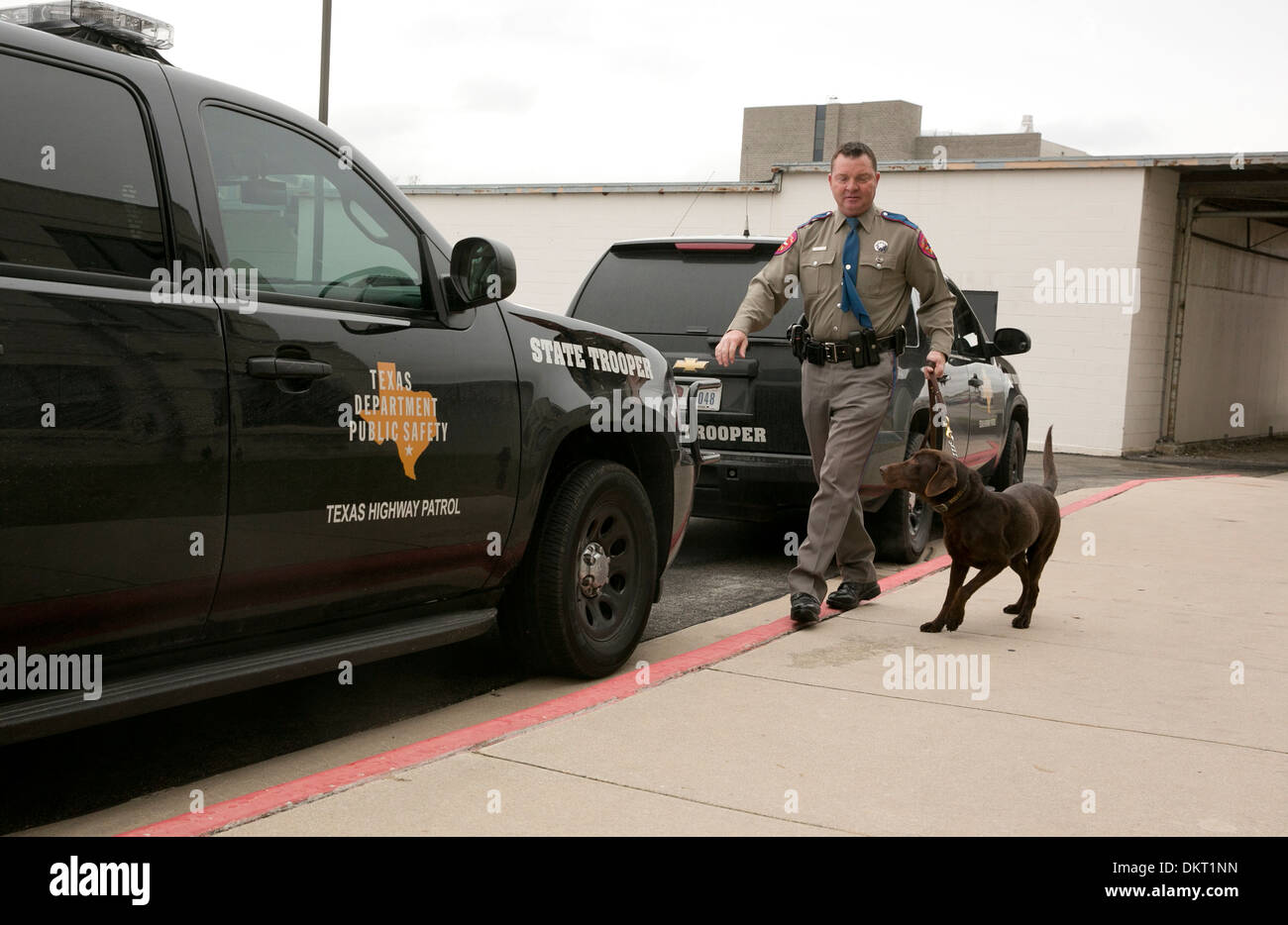 Texas Department of Public Safety officer with dog who recently