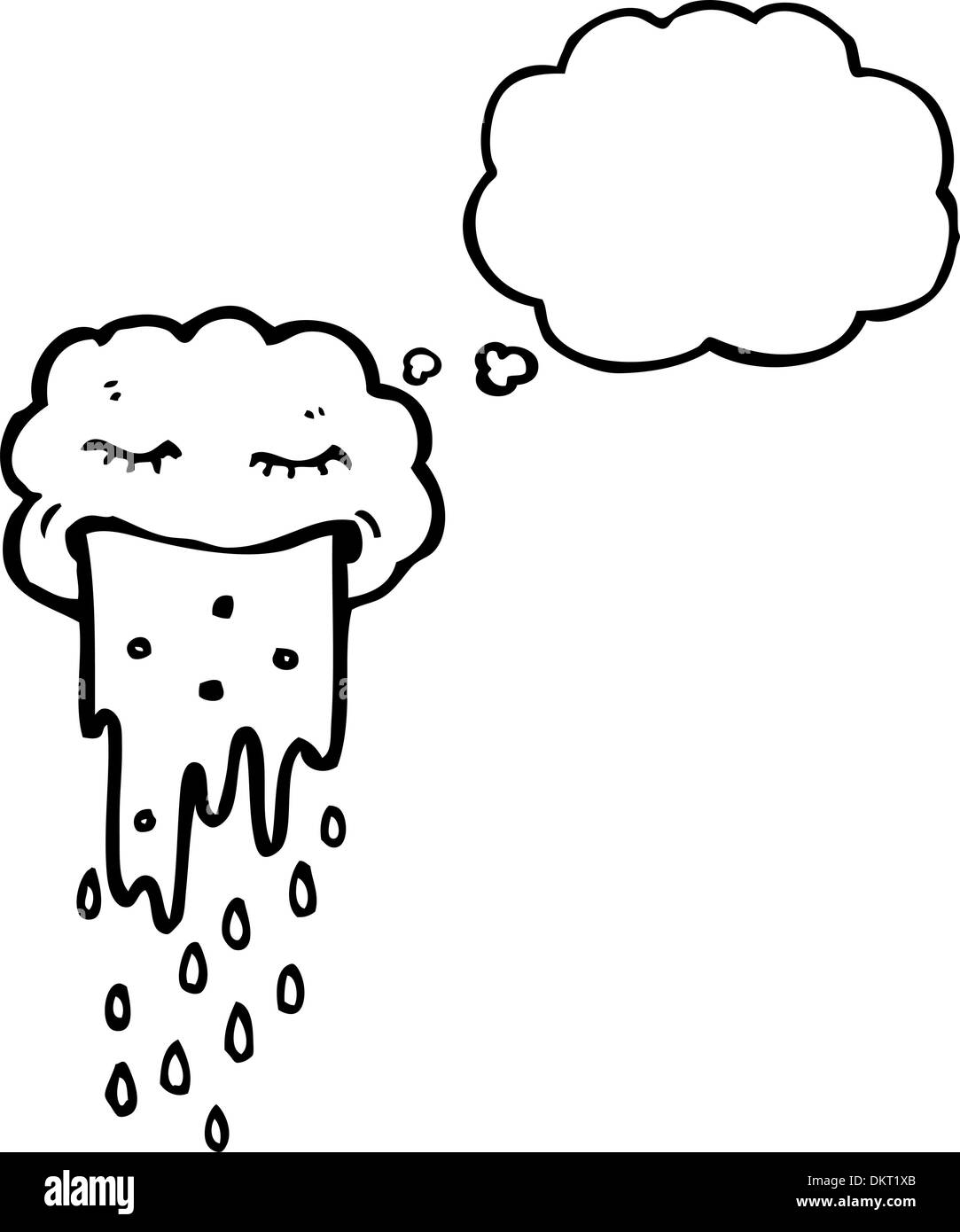 cartoon raincloud with thought bubble Stock Vector Image & Art - Alamy